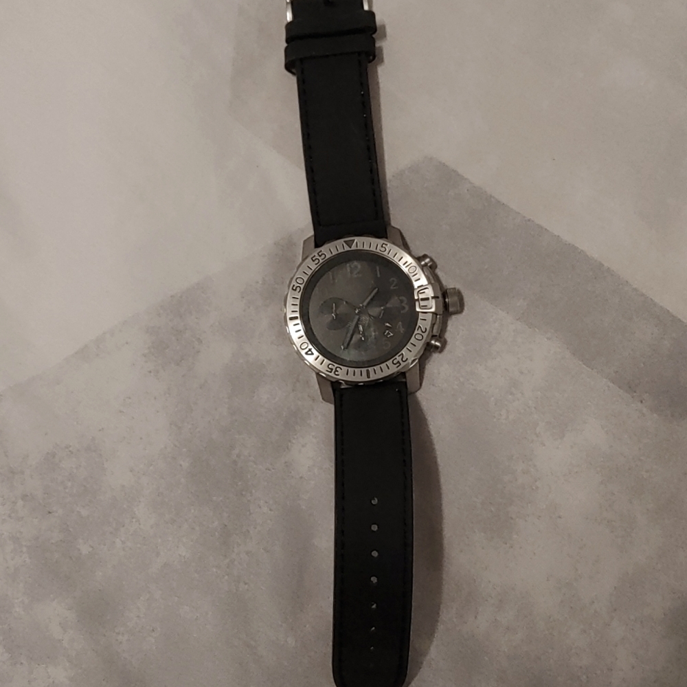 Mens Leather Nautica Watch